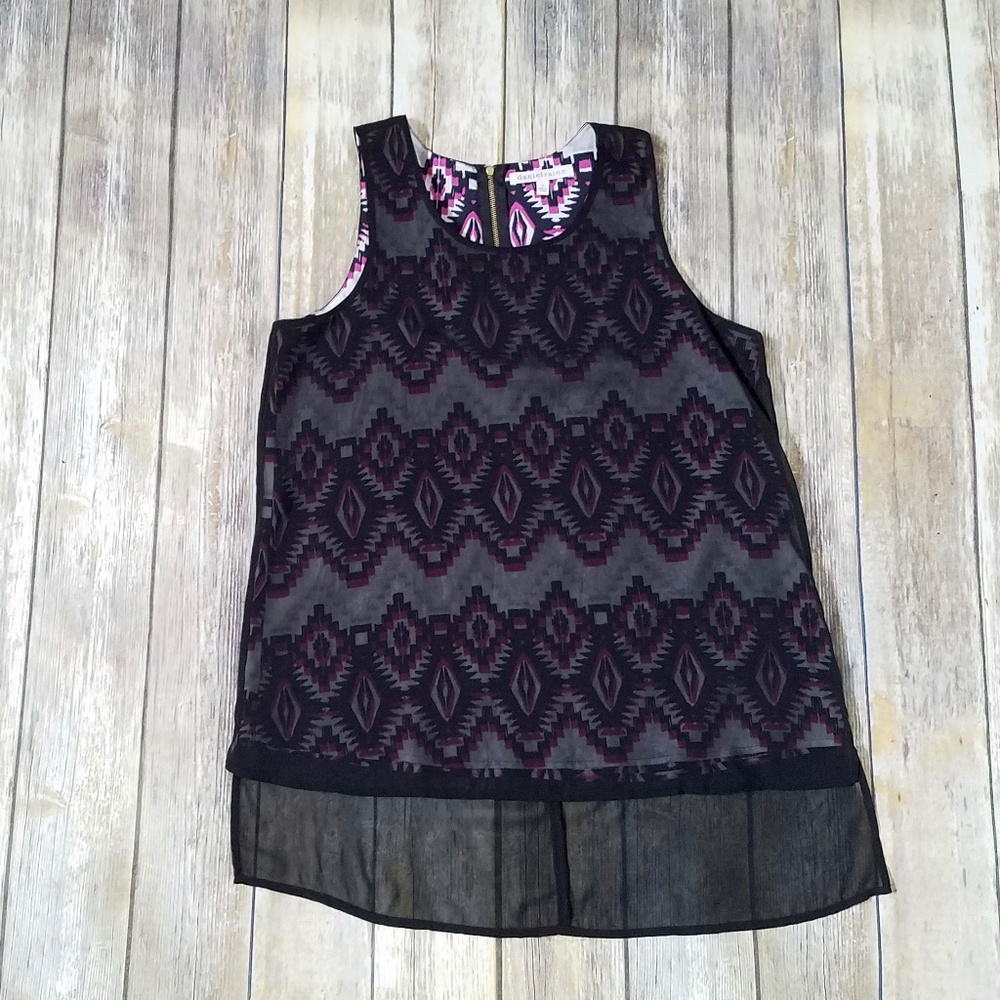 Daniel Rainn Mixed Media Tank Blouse